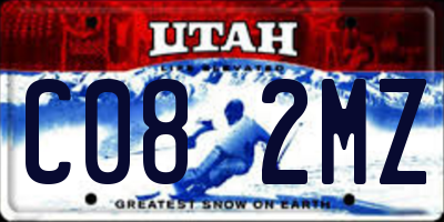 UT license plate C082MZ