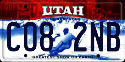 UT license plate C082NB
