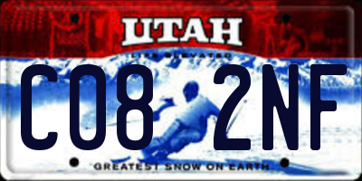 UT license plate C082NF