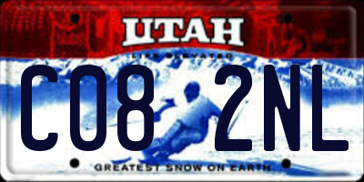 UT license plate C082NL