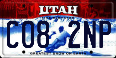 UT license plate C082NP