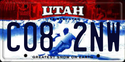 UT license plate C082NW