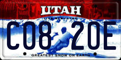 UT license plate C082OE