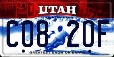 UT license plate C082OF