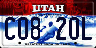 UT license plate C082OL
