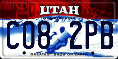 UT license plate C082PB