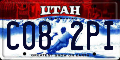 UT license plate C082PI