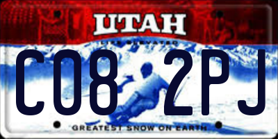 UT license plate C082PJ