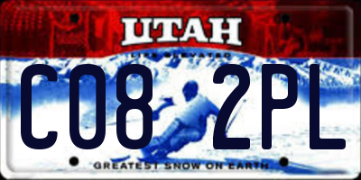 UT license plate C082PL