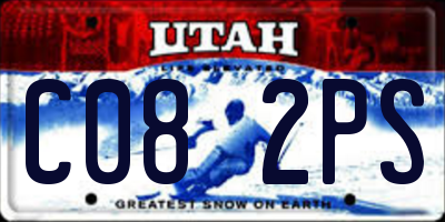UT license plate C082PS