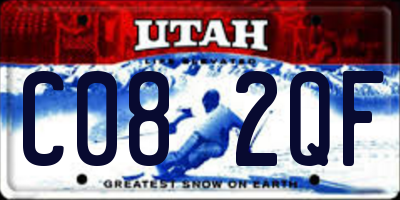UT license plate C082QF