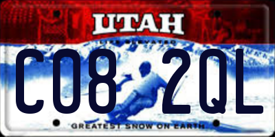 UT license plate C082QL