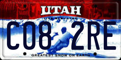 UT license plate C082RE