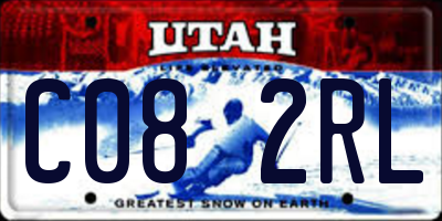 UT license plate C082RL