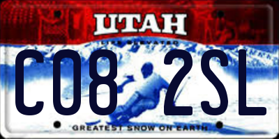 UT license plate C082SL