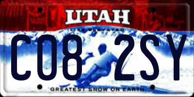 UT license plate C082SY