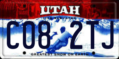 UT license plate C082TJ
