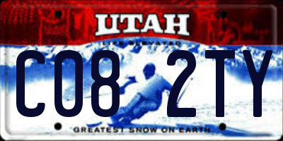 UT license plate C082TY