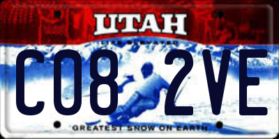 UT license plate C082VE