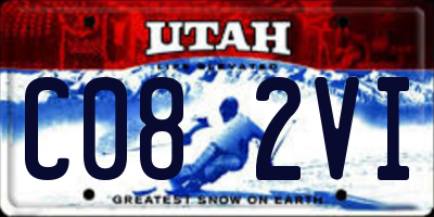 UT license plate C082VI