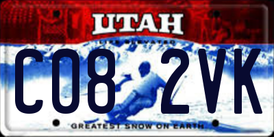 UT license plate C082VK