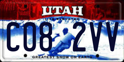 UT license plate C082VV