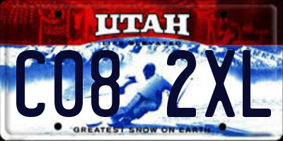 UT license plate C082XL