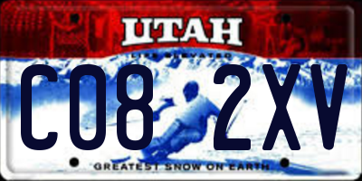 UT license plate C082XV