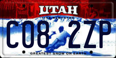 UT license plate C082ZP