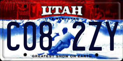 UT license plate C082ZY