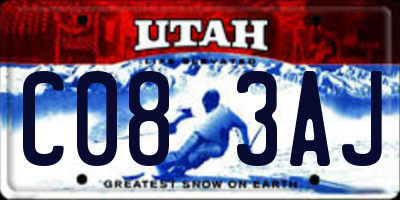 UT license plate C083AJ