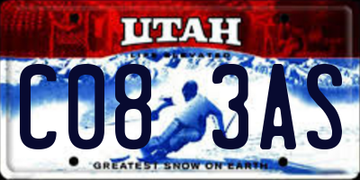 UT license plate C083AS