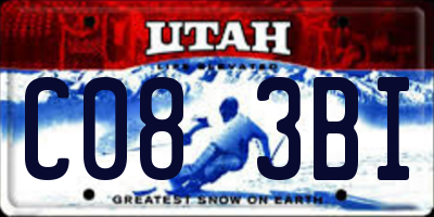 UT license plate C083BI