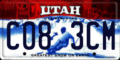 UT license plate C083CM