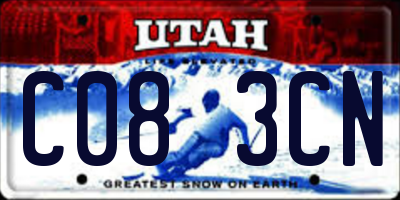 UT license plate C083CN