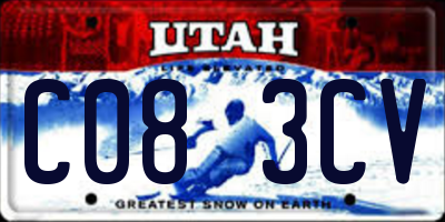 UT license plate C083CV