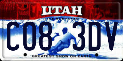 UT license plate C083DV