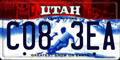 UT license plate C083EA