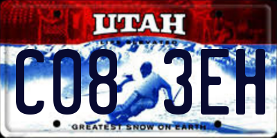 UT license plate C083EH