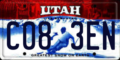 UT license plate C083EN