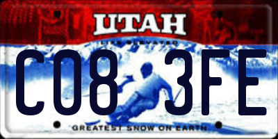 UT license plate C083FE