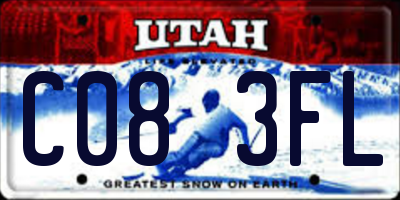 UT license plate C083FL