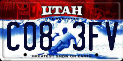 UT license plate C083FV