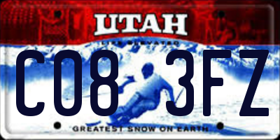 UT license plate C083FZ