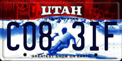 UT license plate C083IF