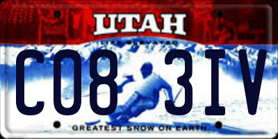 UT license plate C083IV
