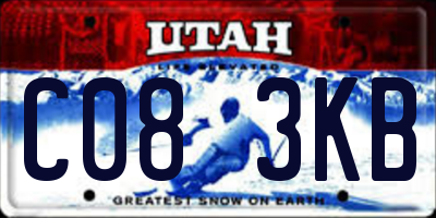 UT license plate C083KB