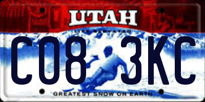 UT license plate C083KC