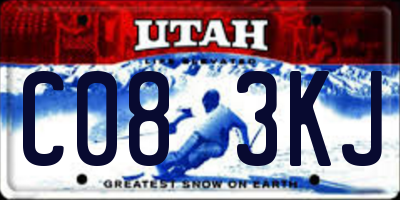 UT license plate C083KJ