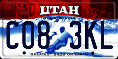 UT license plate C083KL